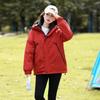 Warm casual padded new sports trend jacket jacket spring and autumn yellow outdoor thick women's mountaineering suit men