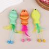 5Pcs Pet Cat Toy Fish Netting Cat Teasing Toy Cat Interaction Pet Supplies Color Woven Fish Toy
