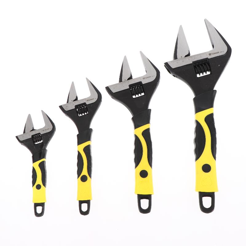 Набор регулируемых гаечных ключей 6/8/10/12 дюймов Многофункциональные ключи Высокая твердость Противоскользящая ручка Универсальные ручные инструменты для дома