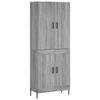 Buffet haut - Maison Exclusive Sonoma gris - Bois d'ingénierie - Pieds métal - 69,5x34x180 cm