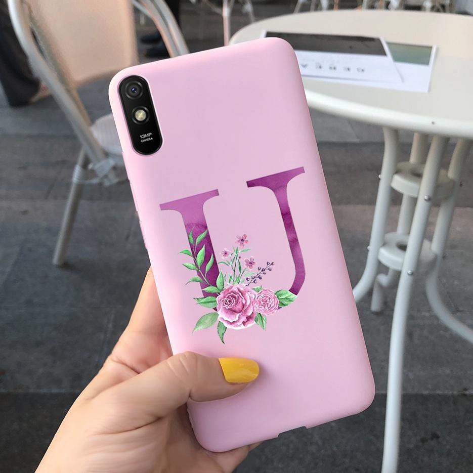 Для Xiaomi Redmi 9A Чехол Силиконовый Мягкий ТПУ Задняя Защитная Крышка Телефона Для Xioami Redmi 9AT 9 A Redmi9A T Милые Буквы Чехлы Сумки