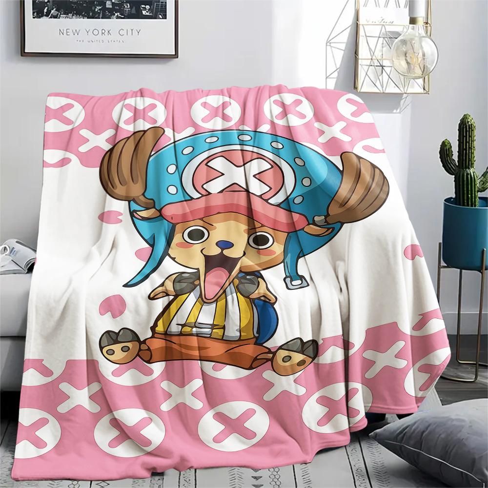 1 шт. Плед из фланели с рисунком Тони Тони Чоппера из One Piece. Подходит для всех сезонов. Для домашнего декора. Тепло и комфорт. Подарки. Праздничный подарок.