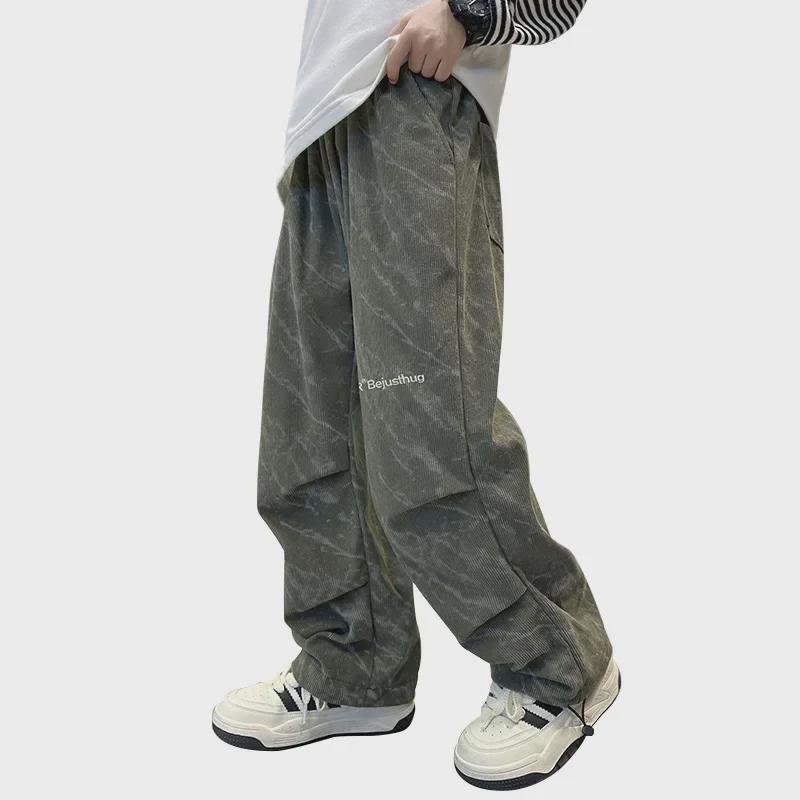 Модные вельветовые брюки для мальчиков - 2024 Осень/Зима Повседневные прямые брюки
