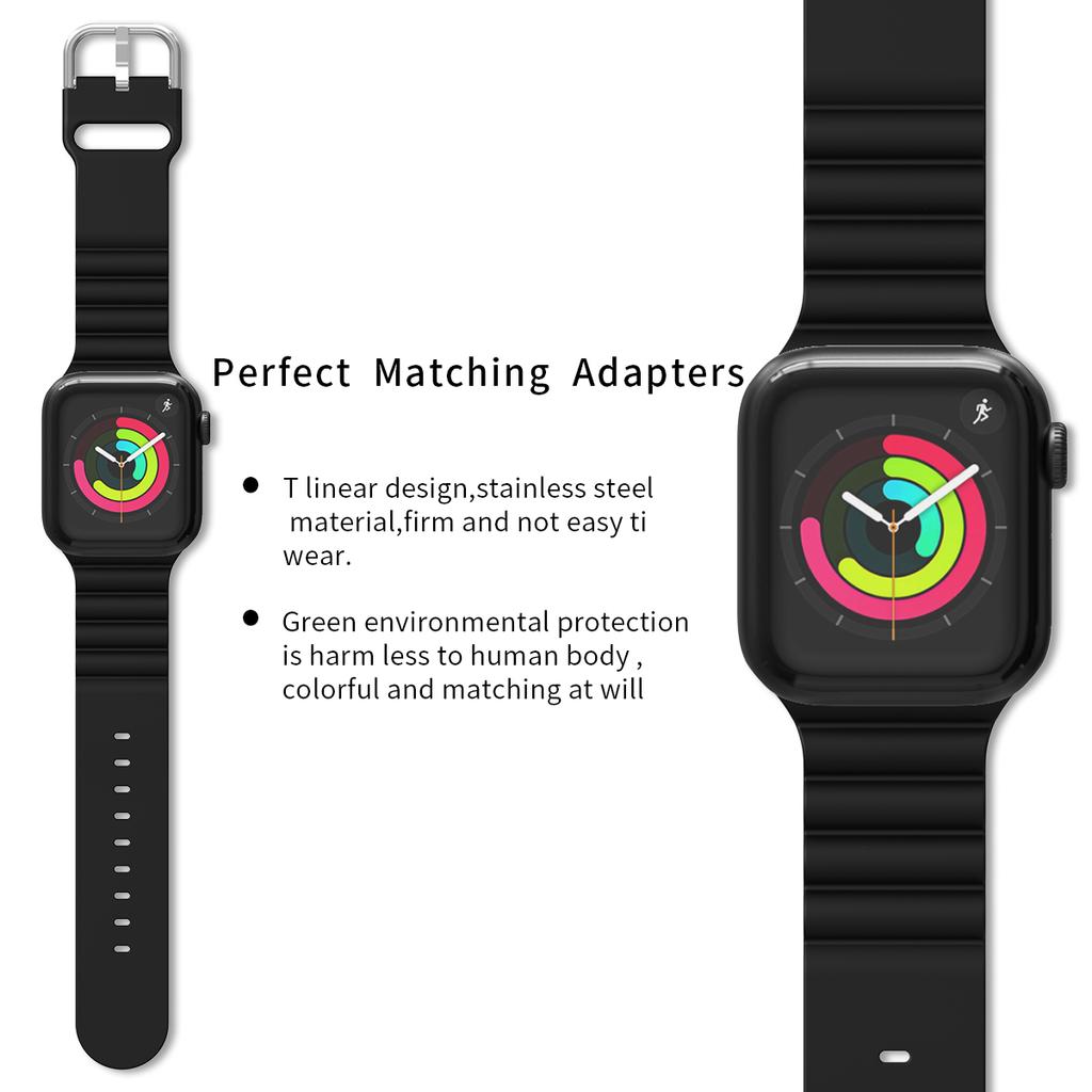 Силиконовый ремешок для Apple Watch, ремешок для часов 44 мм, 45 мм, 42 мм iWatch 40 мм, 38 мм, 41 мм, ремешок для часов Correa, браслет, Apple Watch Serie 7, 3, 5, 6 se