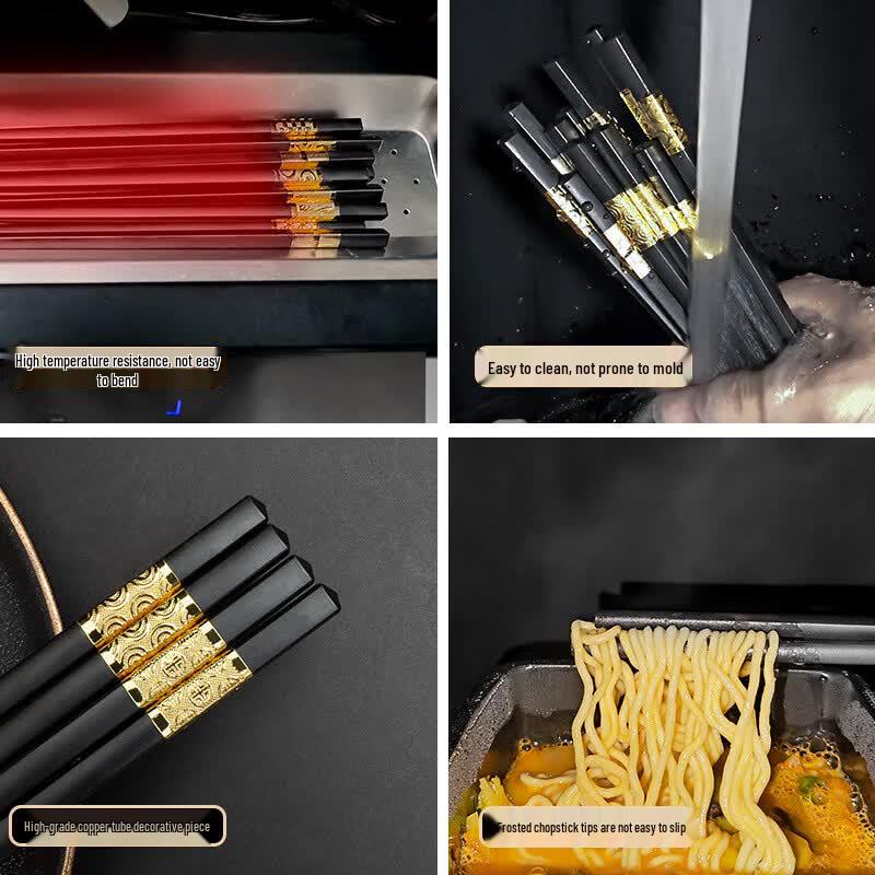 777 Alloy Chopsticks for Hotel & Canteen, 10 Pairs