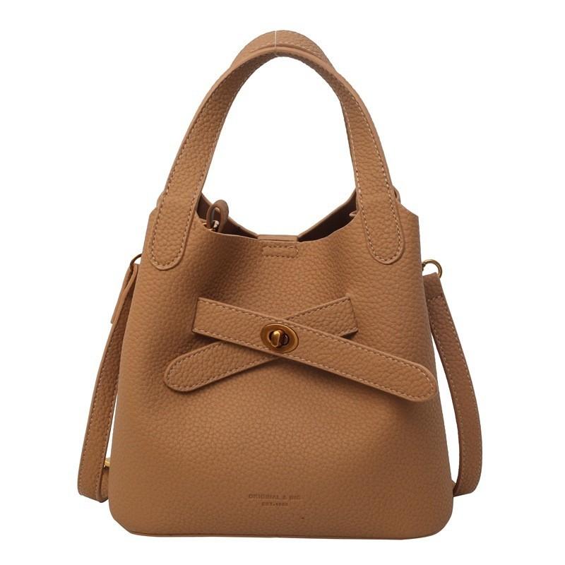 Trendy 2024 New Spring Fashion Women's Pu Bucket Bag Korean Style Crossbody Handbag