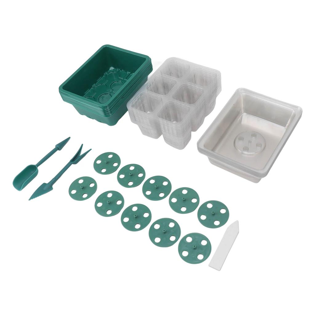 Поддон для рассады семян, пластиковый прозрачный лоток для садоводства, 6 отверстий