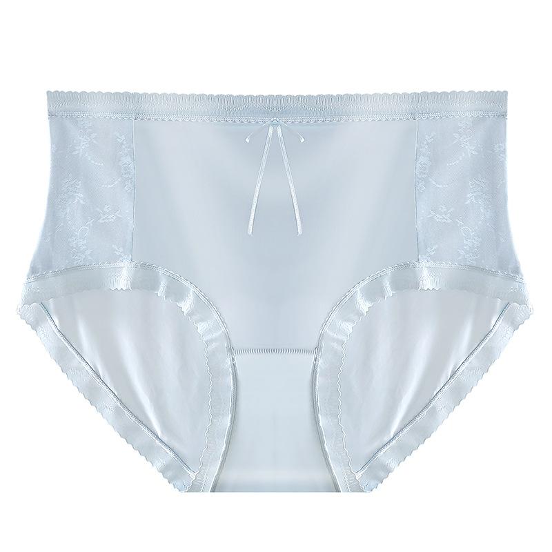 High Waisted Women Lace Panties See Through Thin Soft Breathable Plus Size Underpants Luxury Control Abdomen Panties