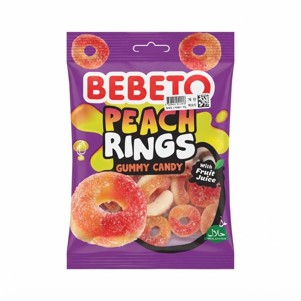 Bebeto Peach Ring Jelly 80g