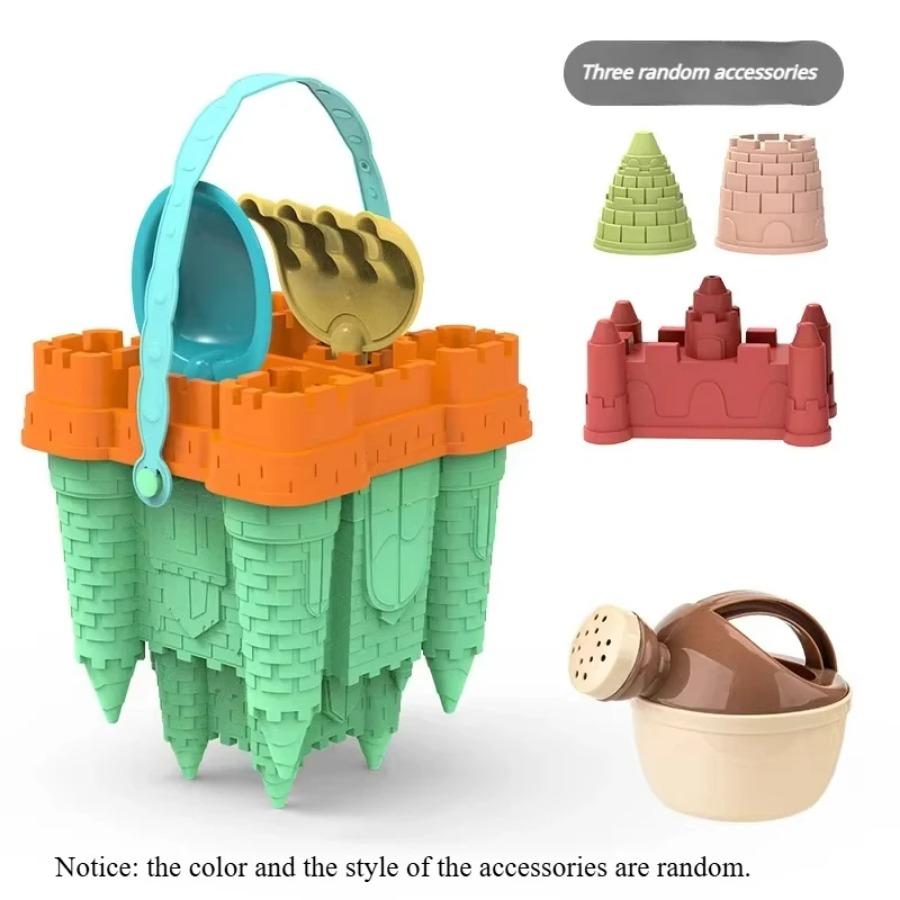 Beach Castle Bucket Play Sand Set Toys Sand Scoop Children Summer Toys Sand Toys Sand Box for Kids Outdoor Family Funny Gifts