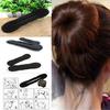2Pcs/Set Hair Bun Easy-cleaning Multifunctional Black Sponge Hair Styling Tools for Girl