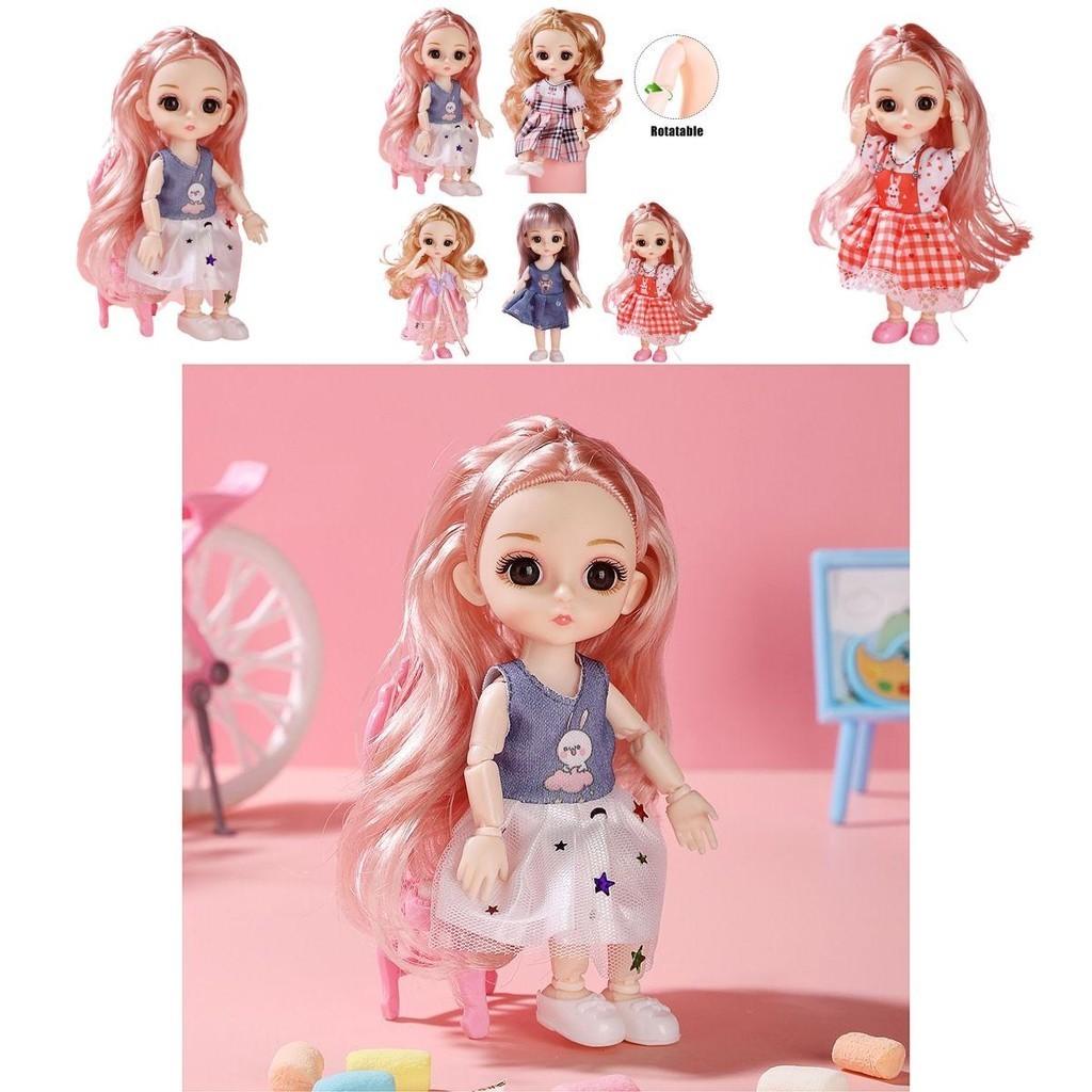 Stunning 17cm Bjd Princess Dollsrotomolded Pvc Moveable Joints Kids Gift