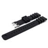 Сменный черный силиконовый ремешок для часов с водонепроницаемой пряжкой для Submariner (20 мм/0,79 дюйма)