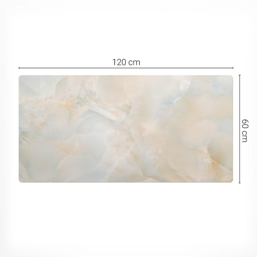Nowoczesna Ochronna Mata Pod Klawiaturę Jasne Abstrakcyjne Fale 120X60 Cm