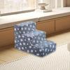 Dog Stair Ramp Anti Slip High Density Foam Comfortable Pet Stairs with Removable Washable Cover