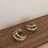 Gold Hoop Earrings for Women, European and American Style, Light Luxury, High-End Feel, 2026 New Trendy Niche Design, Exaggerated Large Ear Hoops