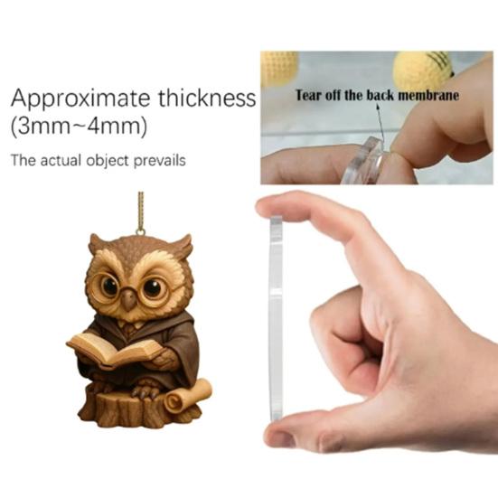 Сова Адвент-календарь Подвески Совы Рождество 2025 24 дня Акриловый календарь обратного отсчета Анималистическая тематика