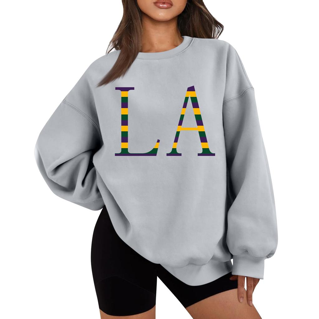 Женская повседневная мода карнавальный принт длинный рукав O-образный вырез толстовки пуловер топ