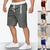 Мужские повседневные шорты с эластичной резинкой на талии и регулируемым шнурком, пляжные шорты в стиле пэчворк, цветные карманы на молнии, широкие спортивные шорты