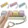 Mechanical Keyboard Fidget Keychain Stress Anxiety Relief Portable Travel Quiet Kids Adults 4 Keys Keyboard Clicking Sensory Keycap Toy