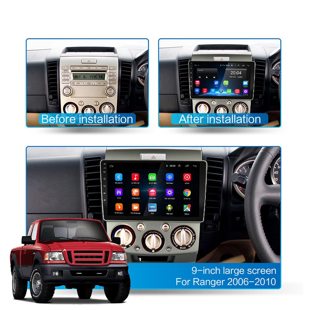icreative Car Radio 2Din Android For Ford Everest Ranger 2007-2011 Mazda BT50 2007-2011 Multimedia Player GPS Navigation Carplay
