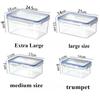 Food Preservation Box Transparent Sealed Box with Cover Can Be Heated and Refrigerated PP Material Stackable Storage Containers
