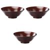 Set of 3 Udon Bowls with Tochigi Brushed Pattern X Resin Setomonohonpo Ultra-Heat-Resistant 19.5cm [19.5 7.1cm] Bowls, Heat-Resistant,