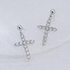Элегантные серьги-кресты в стиле барокко из серебра S925 с бриллиантами