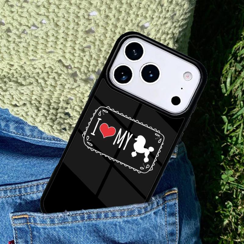 Poodles cartoon Girly Cute Style mobile phone case Compatible with IPhone 17 16 15 14 13 12 11Pro Max 17 Air cover