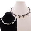 Европейско-американское панк хип-хоп ожерелье с кисточками и заклепками для женщин