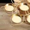 F26C Butter Lamp Holder Pure Copper Candlestick Candle Holder Seven Star Lamp Holder Lotus Buddha Lamp Base