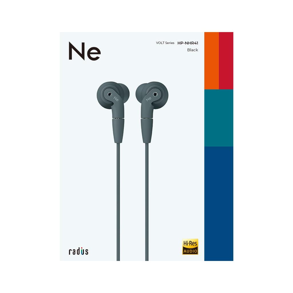 Радиус радиус Высокое разрешение, совместимый с MMCX Ne VOLT series deep bass high-grade model HP-NHR41 Наушники re-kabel HP-NHR41K (черный)