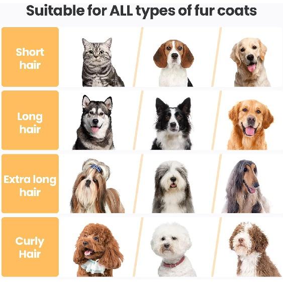 Пылесос для ухода за собаками, более сильное всасывание 13 кПа, 99,9% пылесос для шерсти домашних животных для выпадения шерсти с 5 профессиональными инструментами для ухода, чашка емкостью 1,5 л для стрижки шерсти собак и кошек