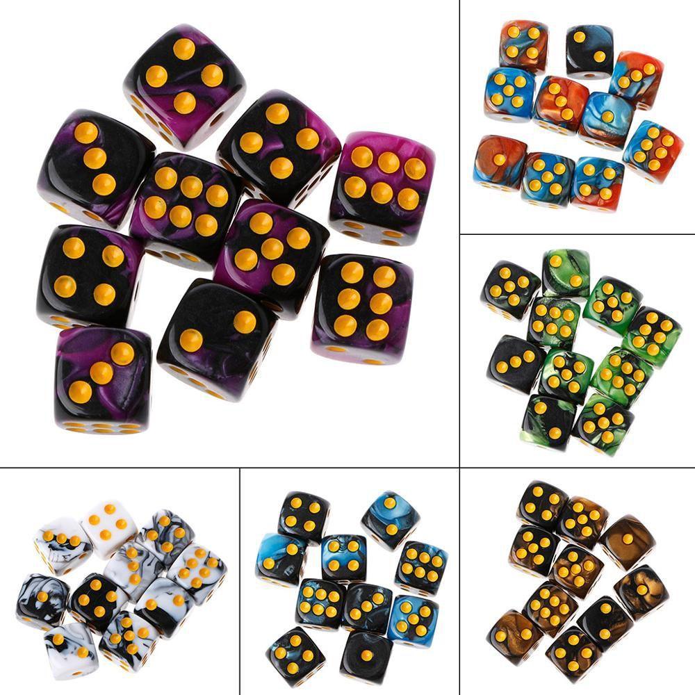 Round Corner Family Party Game Dice Number Polyhedral Dice Dice Set Table Game Digital Game Dices