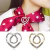 Scarves Fastener Lightweight Unique Multifunctional Women Love Heart Shawl Knotted Ring Clip Silk Scarf Brooch