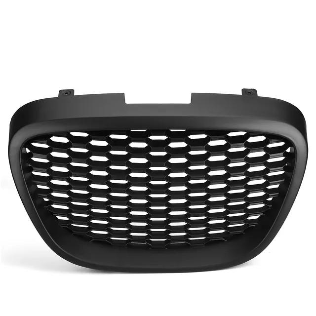 Передняя решетка капота для SEAT LEON MK2 1P1 2006-2009, черная передняя сотовая решетка, спортивные гоночные грили без значка