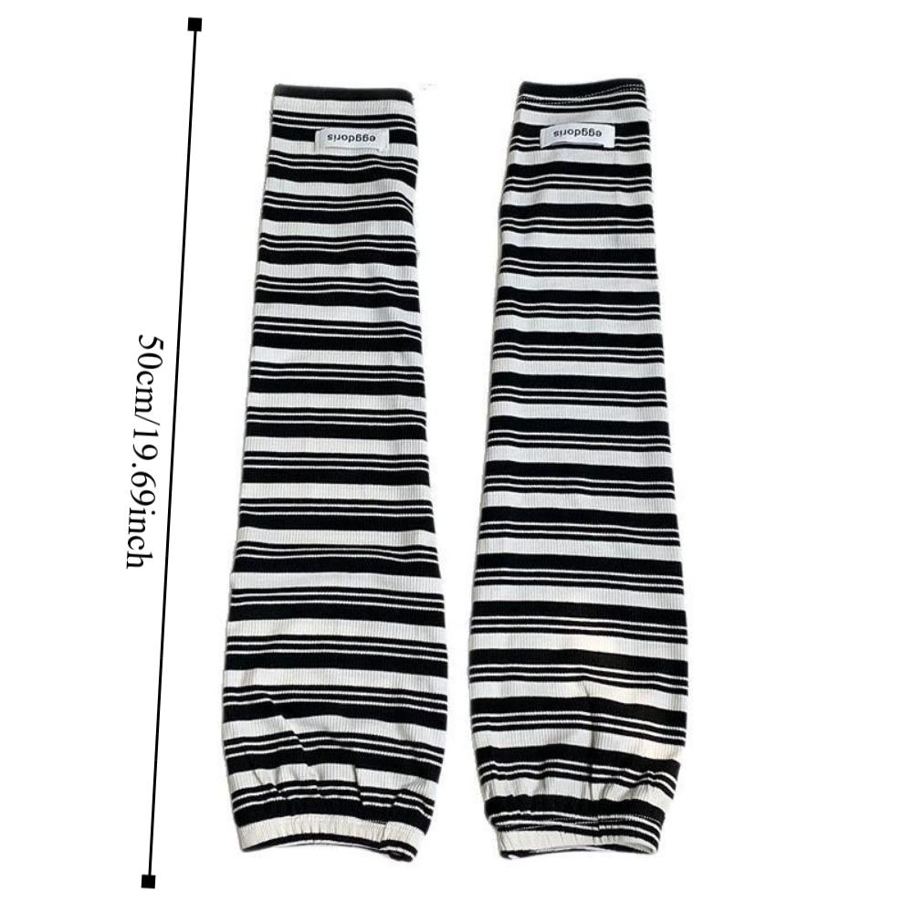 Elastic Striped Ice Sleeves Arm Protection Summer Cycling Sleeves Sunscreen Sleeve Outdoor