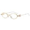 Hot-selling new anti-blue glasses ultra-light metal high-end sense diamond-encrusted jennie glasses frame women