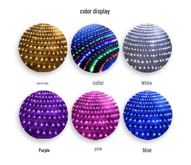 Мерцающие светодиодные гирлянды-звезды для рыбацкой сети: Водонепроницаемые уличные гирлянды для украшения газона и площади