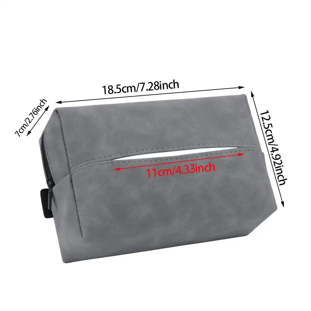 Кожаная автомобильная коробка для салфеток, автомобильный замшевый солнцезащитный козырек, держатель для спинки сиденья, подвесная коробка для салфеток, внутренний подлокотник, органайзер для бумажных полотенец
