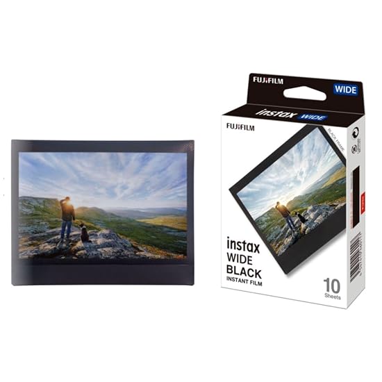 FUJIFILM Instant Camera Instax Wide Film, 10 Sheets, Black Frame, INSTAX WIDE BLACK FRAME WW 1