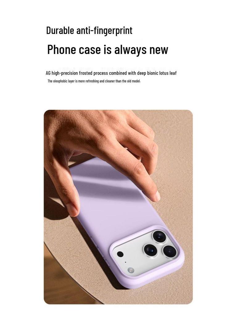 Магнитный чехол из жидкого силикона для iPhone 16 Pro Max – Полное покрытие, Новый дизайн с большим отверстием