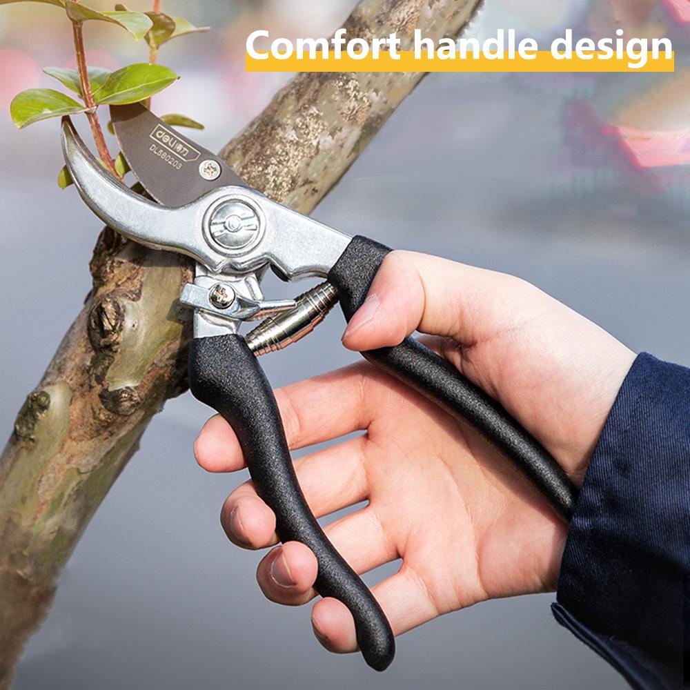 Секатор Deli Garden Pruner Ножницы для обрезки 8,5 дюймов Экономящие труд ножницы для садового инструмента Ножницы для обрезки растений Садовые ручные инструменты