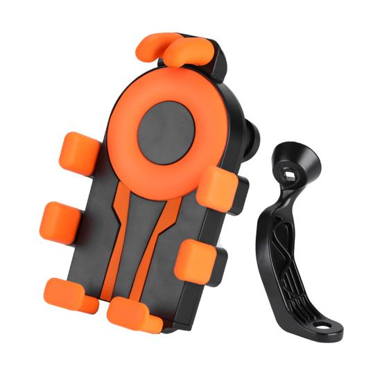 Bicycle Phone Holder Eight-Claw Shock Absorbing Motorcycle Mobile Phone Mount 360-Degree Rotation Anti-slip Universal Bicycle Scooter Cell