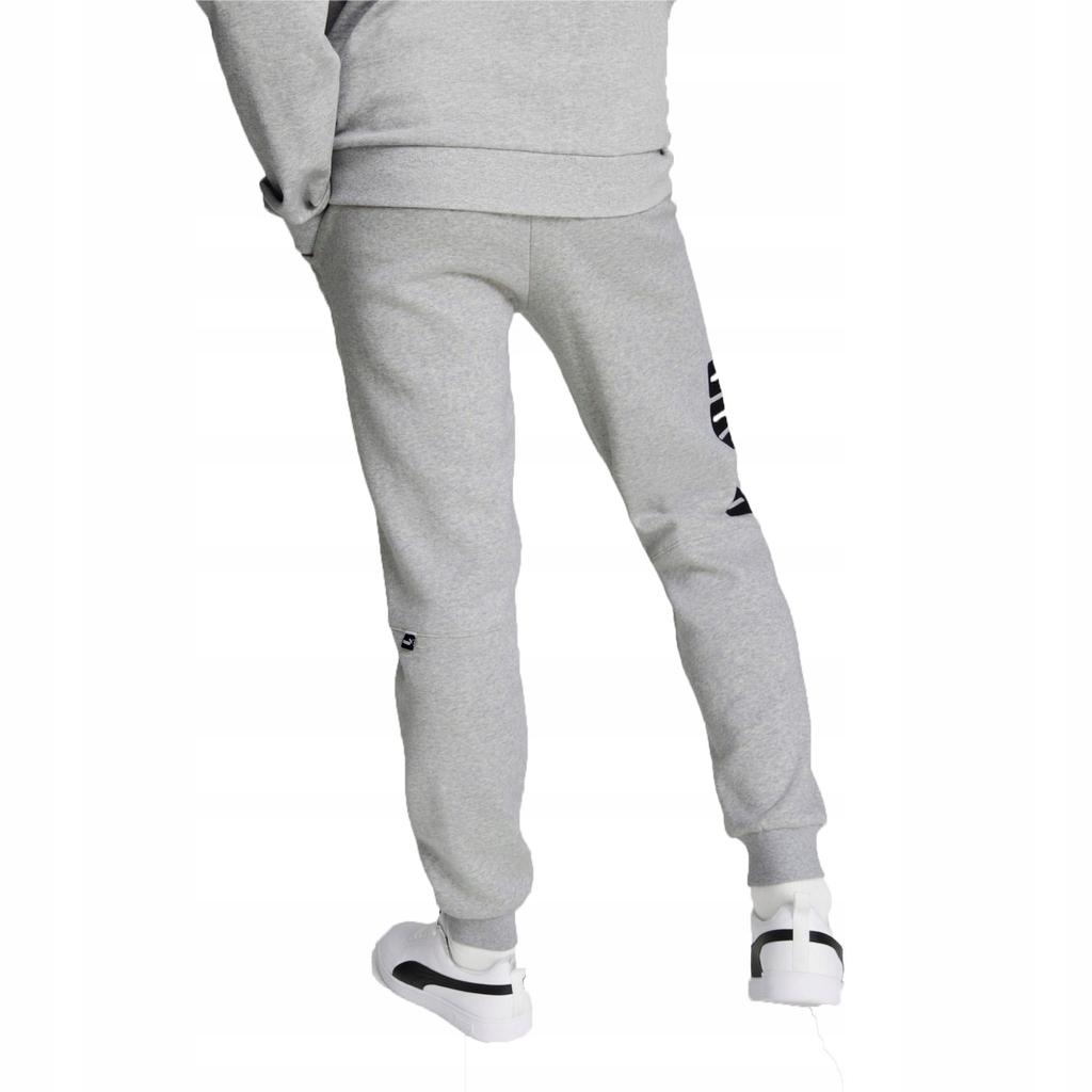 Y4281 Puma Męskie Spodnie Dresowe Dresy Power Sweatpants Szare 849852 04 S