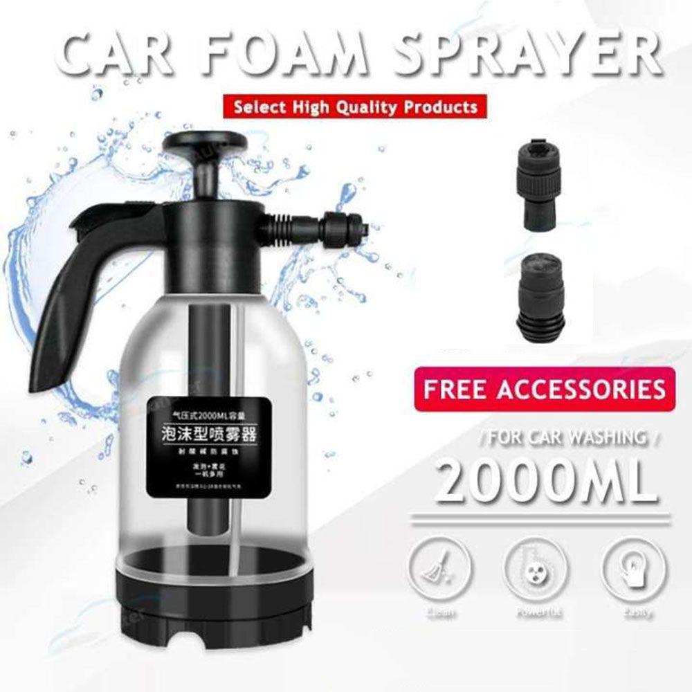 2L Capacity Foam Spray Bottle Manual Pump Air Pressure Sprayer  for Water Jet