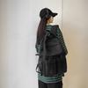Schoolbag trendy pure black schoolbag multi-bag large-capacity casual backpack fashionable new junior high school male and female students backpack