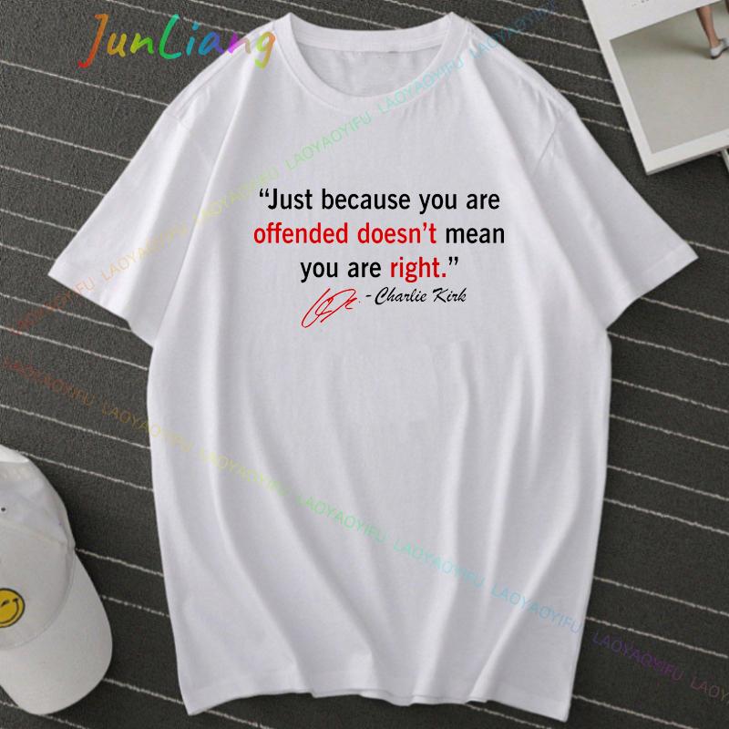Freedom Charlie Kirk Tshirt Loose Casual FemaleMale Tshirts Unisex Streetwear Protest American Fashion Unisex T Shirts