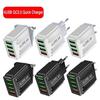 45-ваттное светящееся быстрое зарядное устройство QC3.0 с 4 портами USB - Совместимо со стандартами США, ЕС, Великобритании. Идеально для зарядки мобильного телефона.