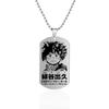 Anime Surroundings My Hero Academia Character Introduction Necklace Stainless Steel Dog Tag Pendant Men's Necklace